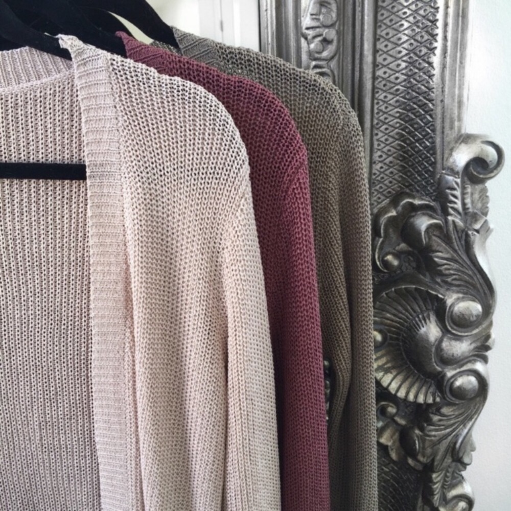 LUSTRE Olive Distressed knit Cardigan - Picture 5 of 6